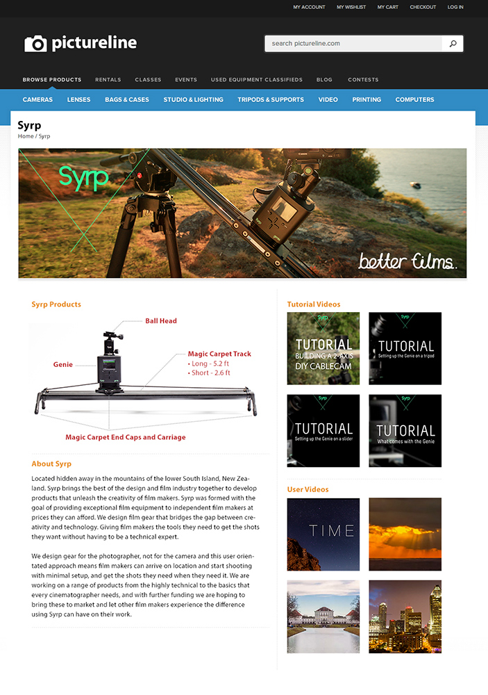 Syrp Landing Page